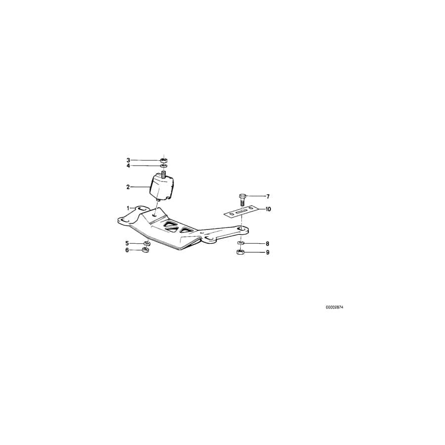 Genuine BMW 23711176037 E28 E24 Cross Member (Inc. 525e, 518i & 628CSi) | ML Performance UK Car Parts