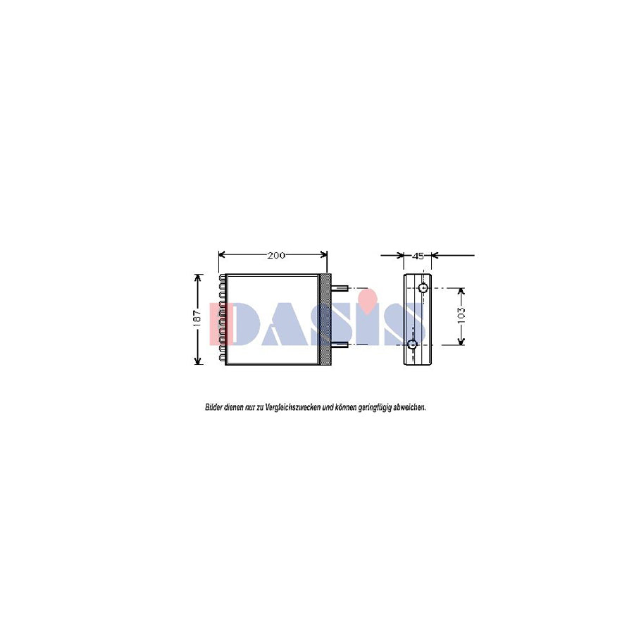 AKS Dasis 229020N Heater Matrix For Volvo 340-360 | ML Performance UK