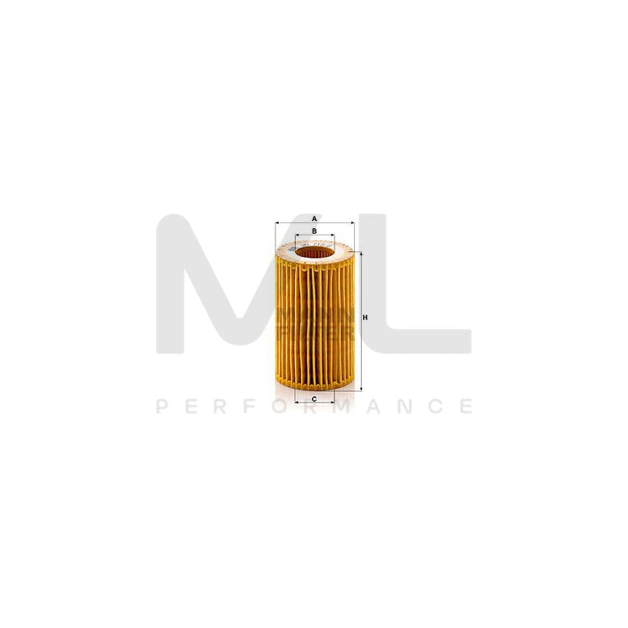 MANN-FILTER HU 715/6 x Oil Filter suitable for MERCEDES-BENZ SLK (R171) with seal, Filter Insert | ML Performance Car Parts