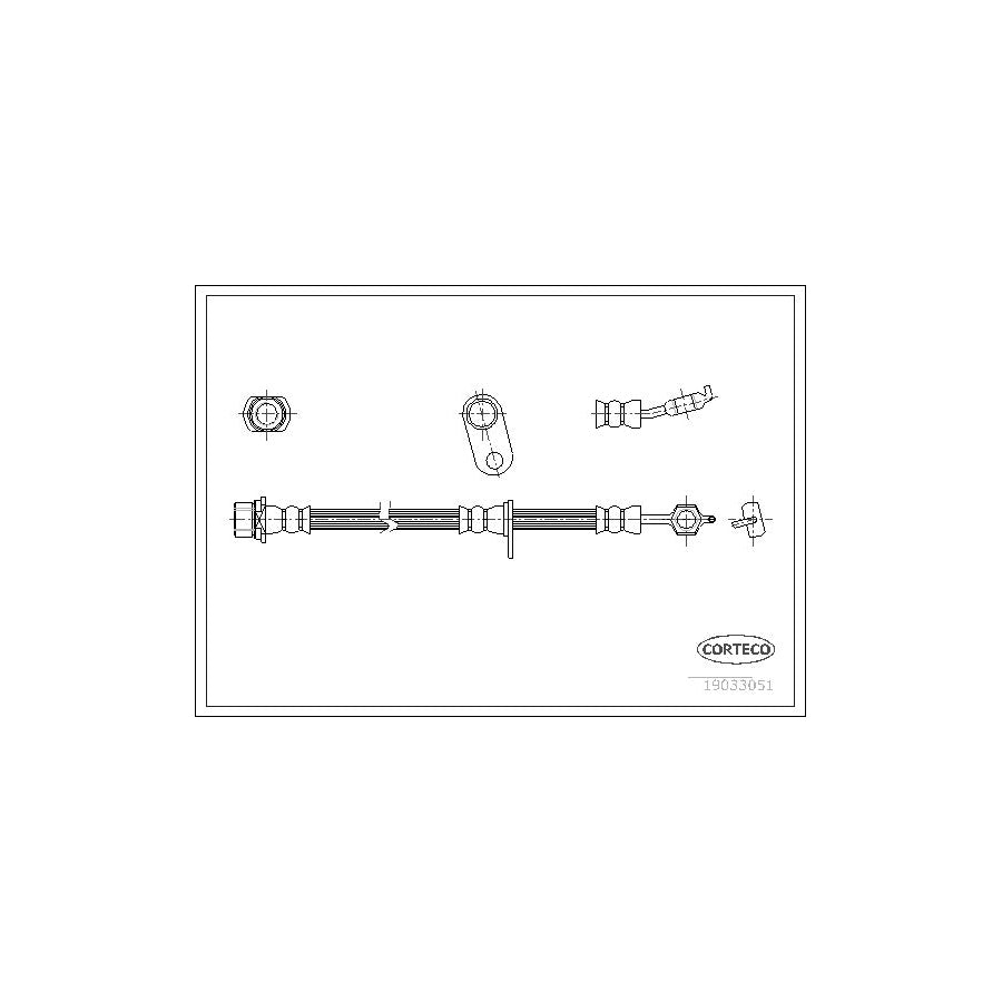 Corteco 19033051 Brake Hose For Toyota Avensis I Saloon (T22) | ML Performance UK