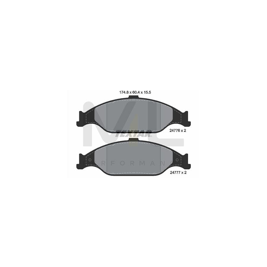 TEXTAR 2477601 Brake pad set for FORD USA MUSTANG not prepared for wear indicator | ML Performance Car Parts