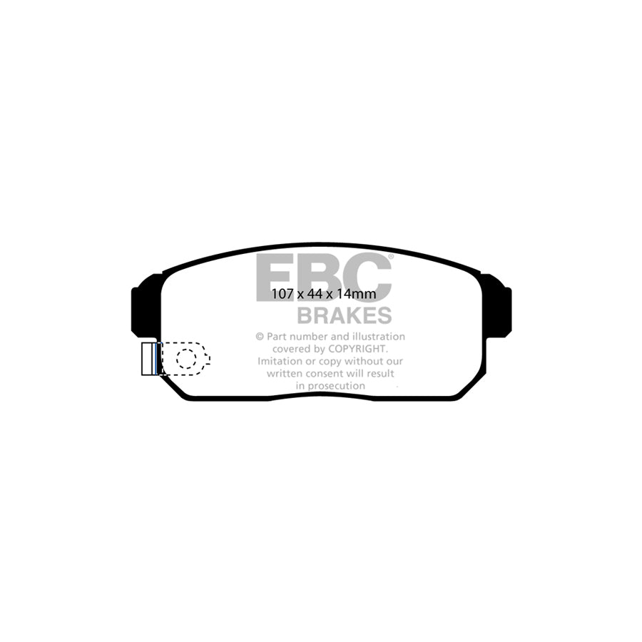 EBC DP21691 Subaru Suzuki Greenstuff Rear Brake Pads (Inc. Justy G3X & Ignis) 2 | ML Performance UK Car Parts