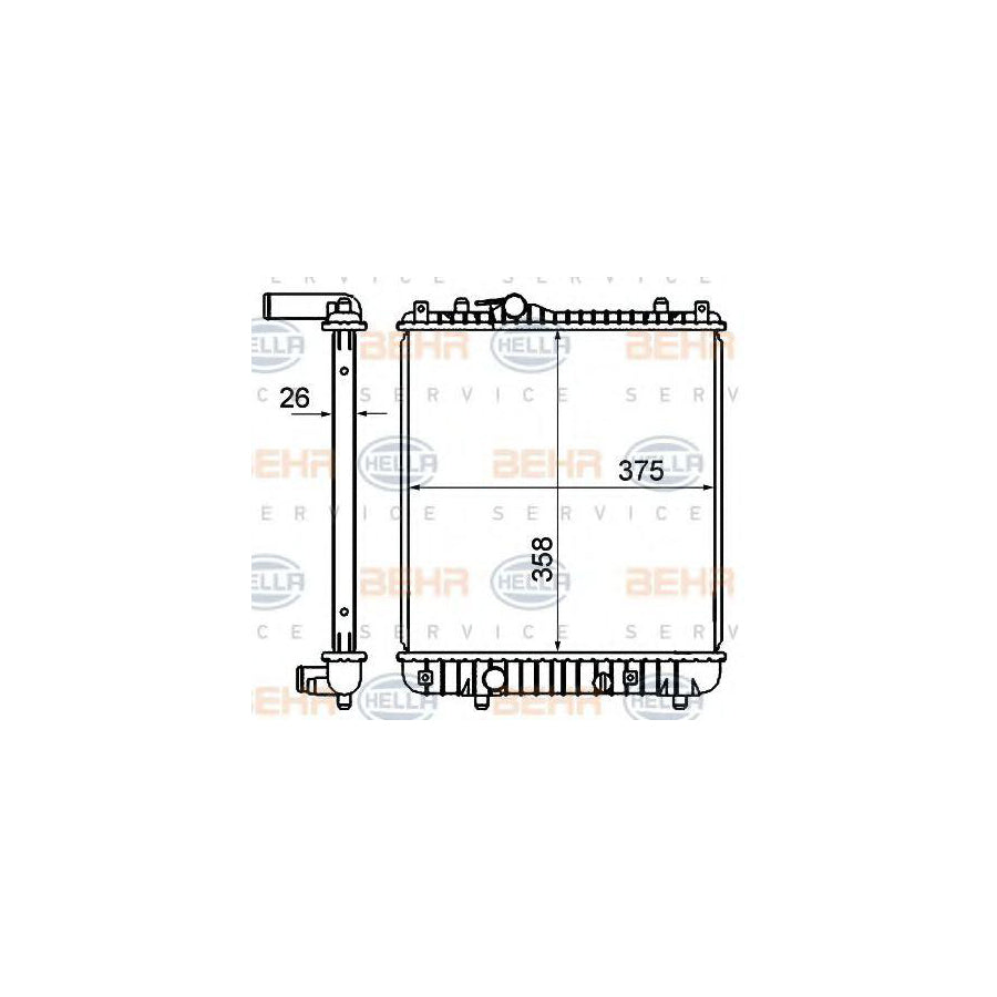 Hella 8MK 376 735-081 Engine Radiator