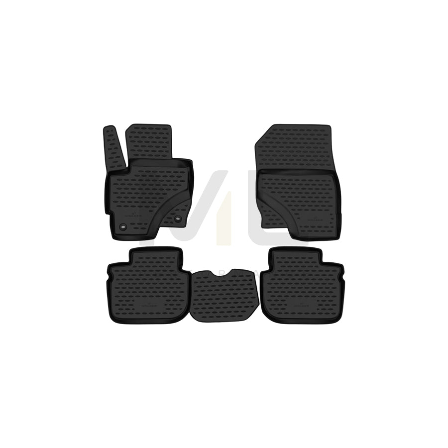 WALSER Tailored, XTR 75213 Floor mat set Elastomer, Front and Rear, Black | ML Performance Car Parts