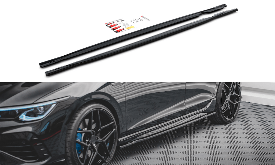 Maxton Design VW-GO-8-R-SD1T Side Skirts Diffusers V.1 Volkswagen Golf R MK8 | ML Performance UK Car Parts