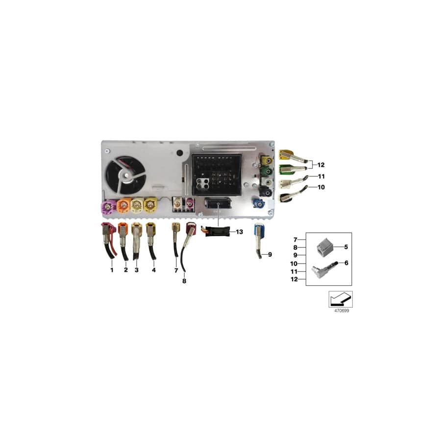 Genuine BMW 61119377591 F36 F34 Rep.Module Aerial Lines Fm1/ Fm2 RG174 (Inc. 428iX, 435iX & 420iX) | ML Performance UK Car Parts