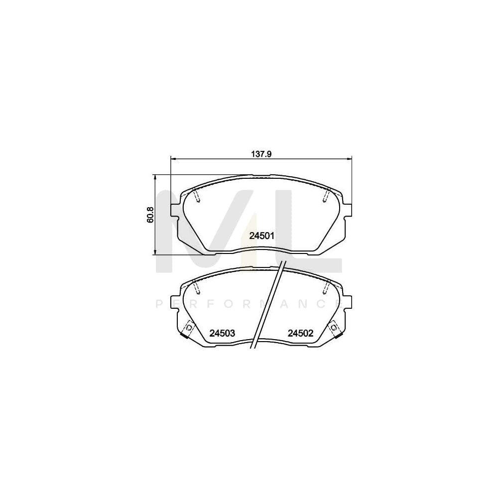 Hella 8DB 355 012-961 Brake Pad Set With Acoustic Wear Warning | ML Performance Car Parts