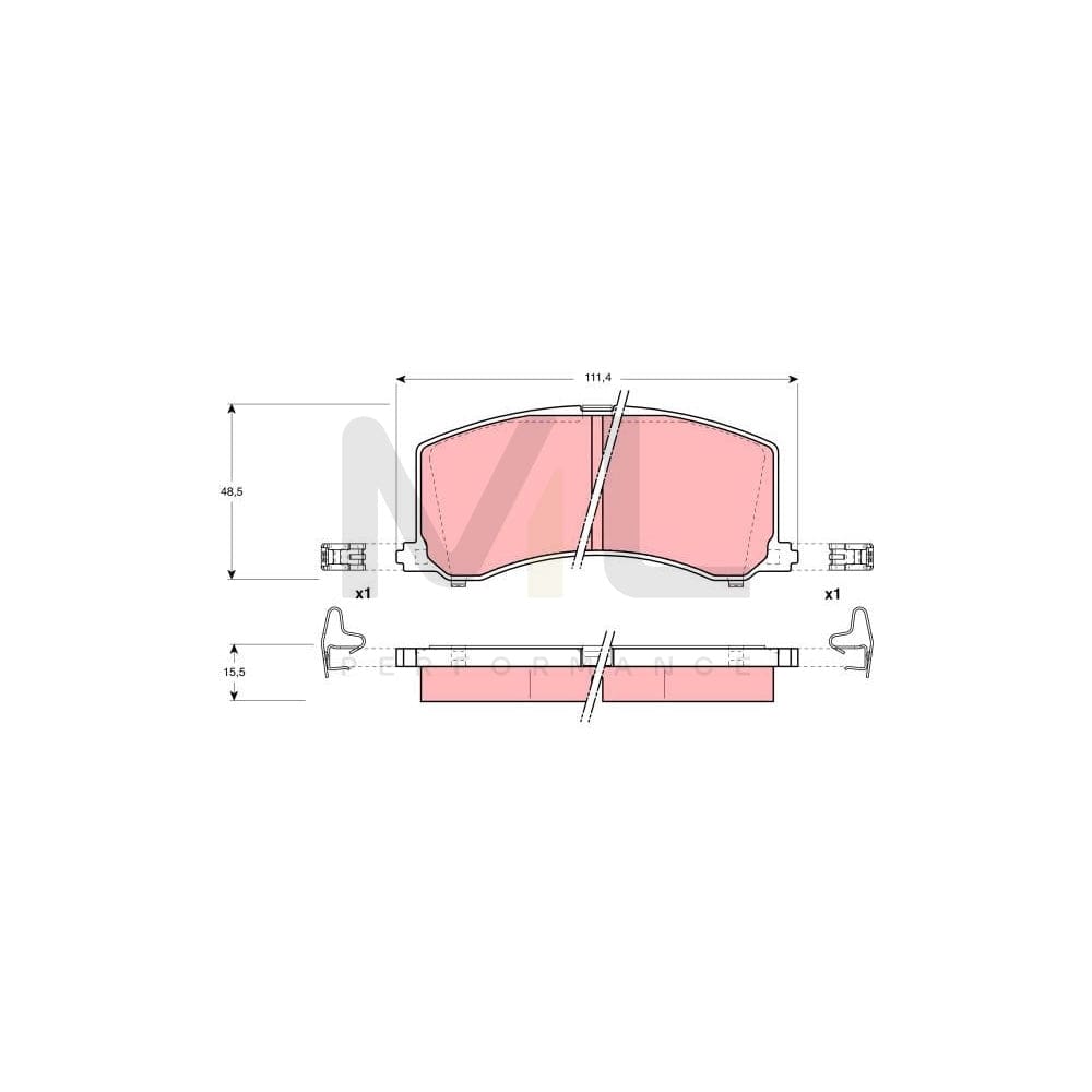 TRW Gdb3091 Brake Pad Set With Acoustic Wear Warning, With Accessories | ML Performance Car Parts