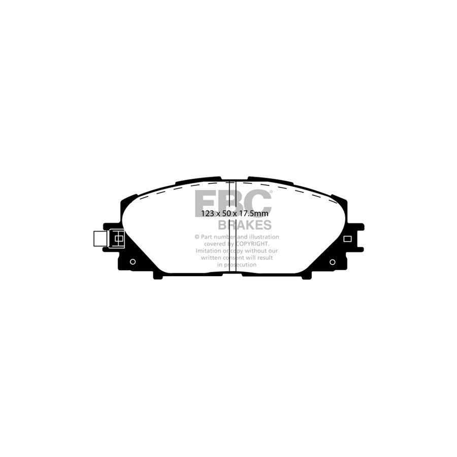 EBC PD01KF1508 Toyota Yaris (XP90) Greenstuff Front Brake Pad & Plain Disc Kit  2 | ML Performance UK Car Parts