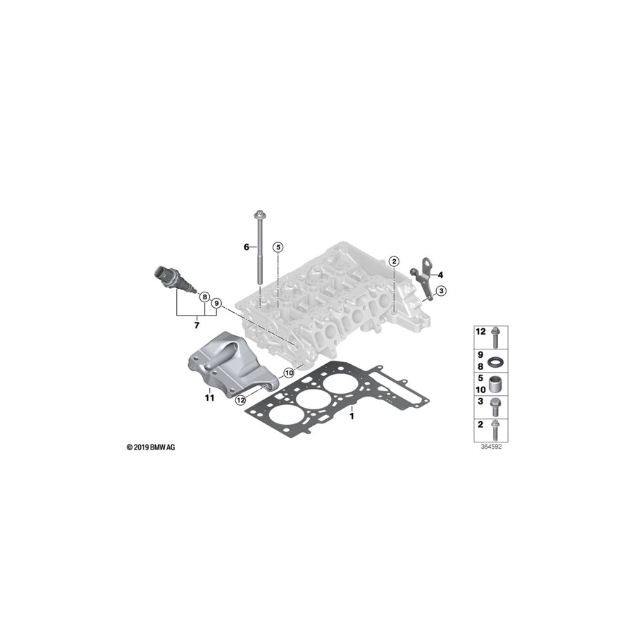 Genuine BMW 11128511228 F55 F45 Cylinder Head Gasket 2-LOCH (Inc. 216d, 116d ed & 214d) | ML Performance UK Car Parts