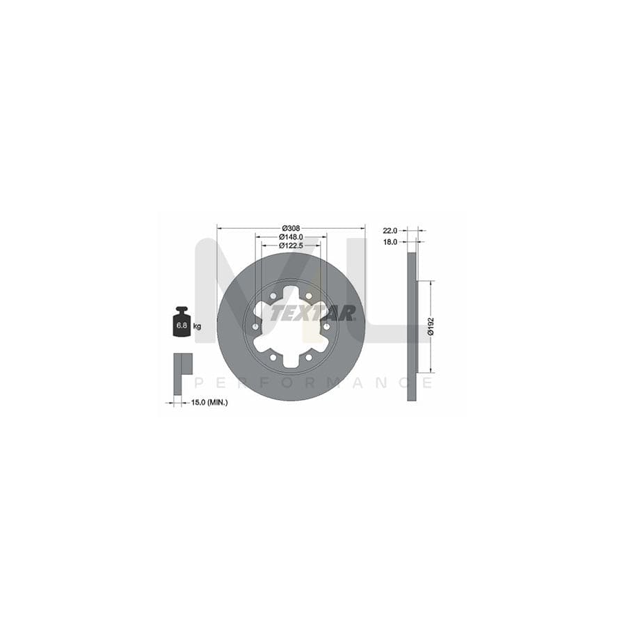 TEXTAR PRO 92275803 Brake Disc for FORD TRANSIT Solid, Coated, without wheel hub, without wheel studs | ML Performance Car Parts