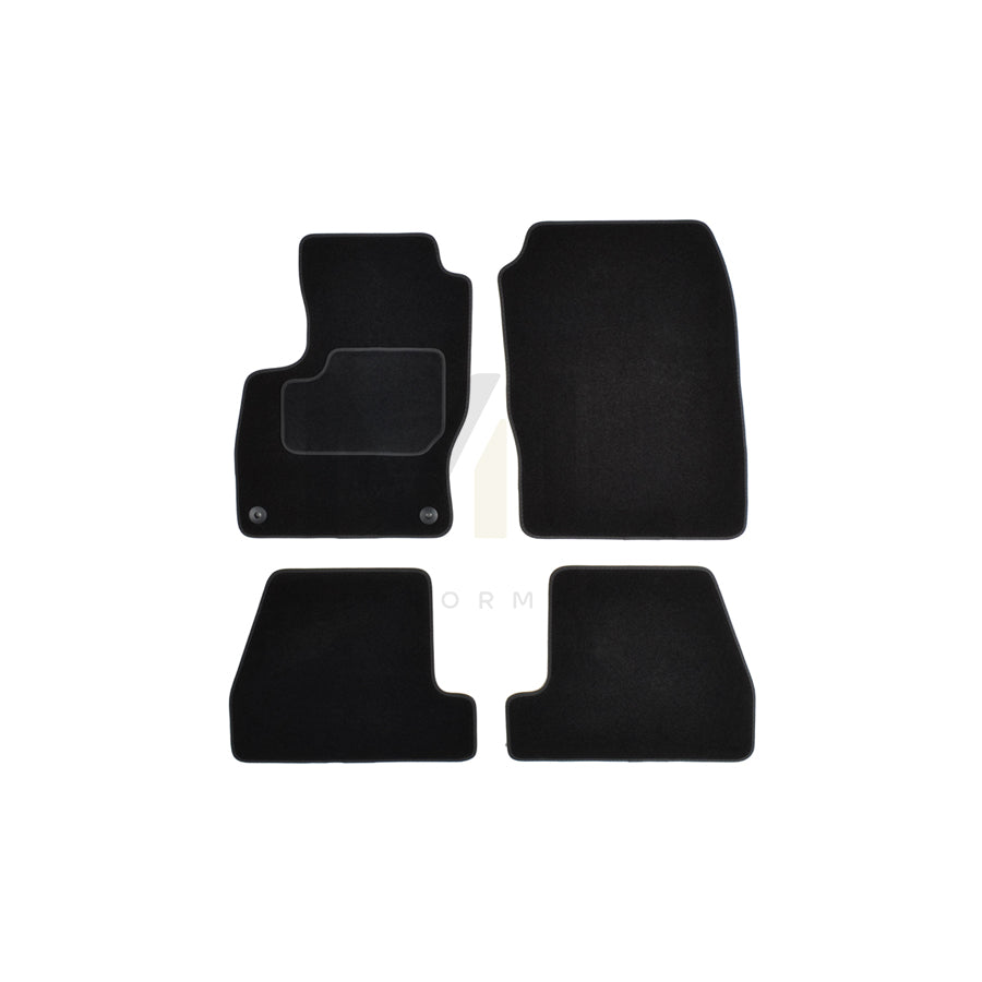 CUSTOPOL Tailored FOR130C Floor mat set for FORD Focus Mk3 Estate (DYB) Textile, Front and Rear, Quantity: 4, Black | ML Performance Car Parts