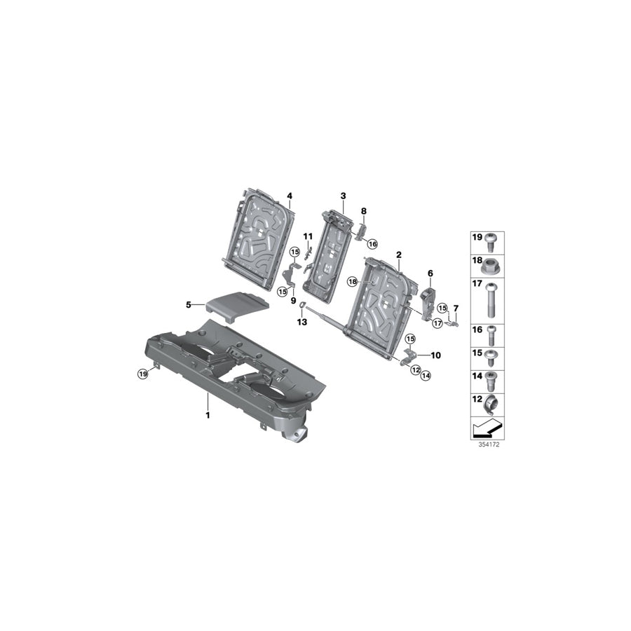 Genuine BMW 52207327950 Backrest Frame, Right (Inc. X6 35iX, X6 40dX & X6 50iX 4.0) | ML Performance UK