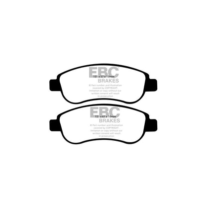 EBC PD13KF789 Honda CR-V Yellowstuff Front Brake Pad & GD Disc Kit 2 | ML Performance UK Car Parts