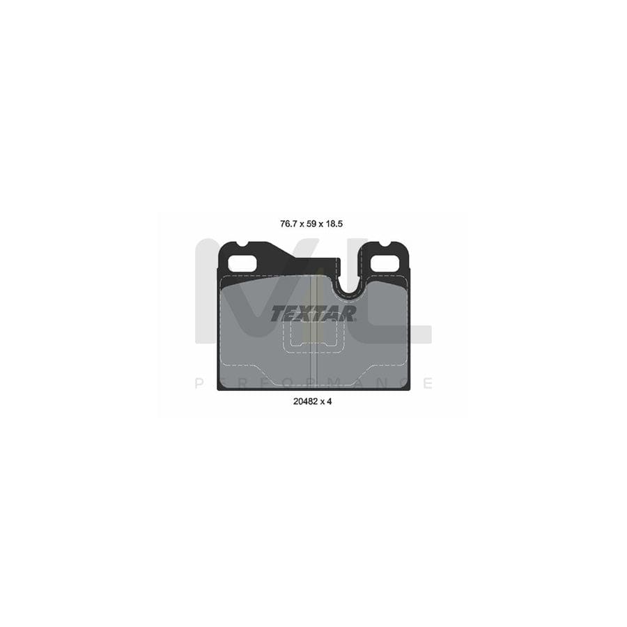 TEXTAR 2048201 Brake pad set prepared for wear indicator | ML Performance Car Parts