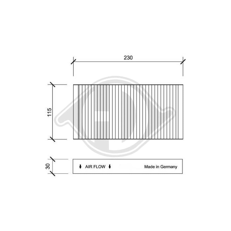 DIEDERICHS DCI0133 Pollen Filter For Chrysler Pt Cruiser Estate | ML Performance UK Car Parts