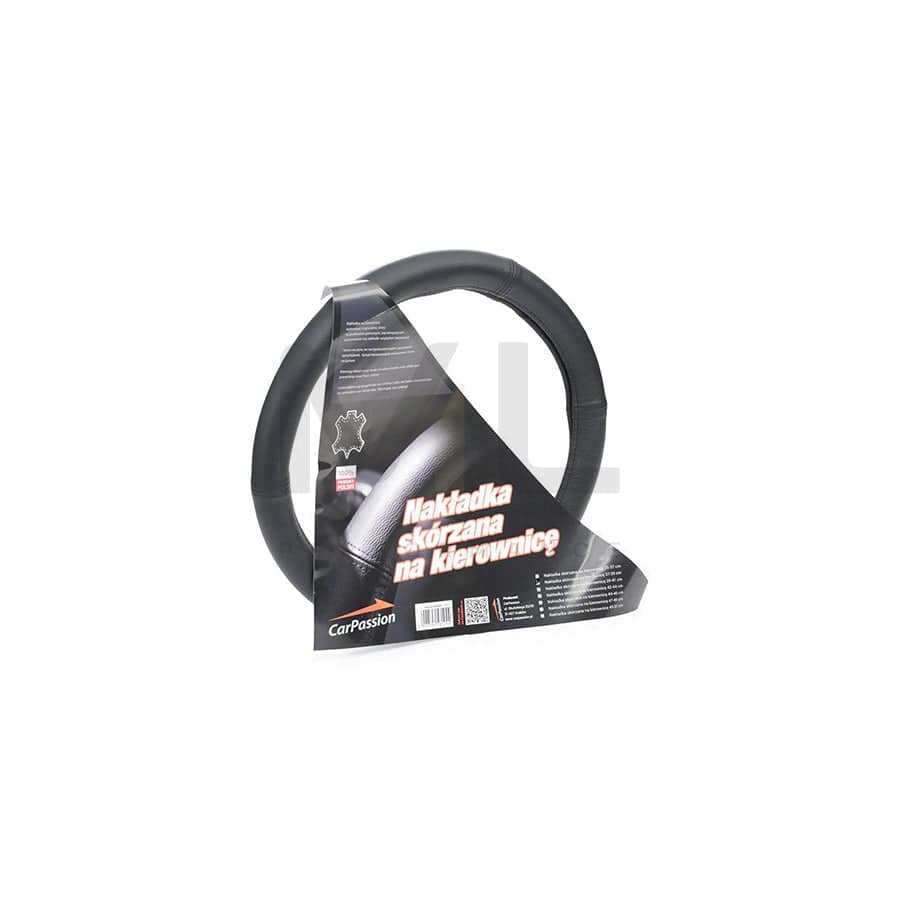 CARPASSION 10061 Steering wheel cover Ø: 37-39cm, Leather | ML Performance Car Parts