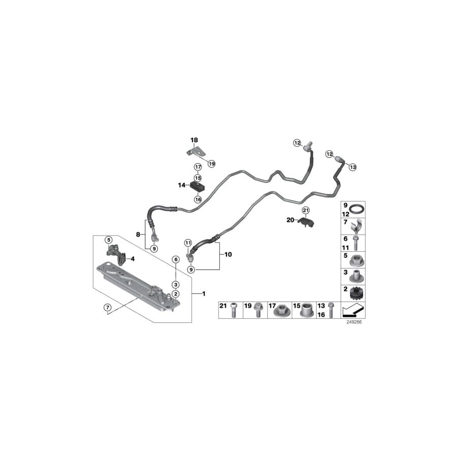 Genuine BMW 17227576391 E70 F15 Bracket, Oil Cooler Line (Inc. X5) | ML Performance UK Car Parts