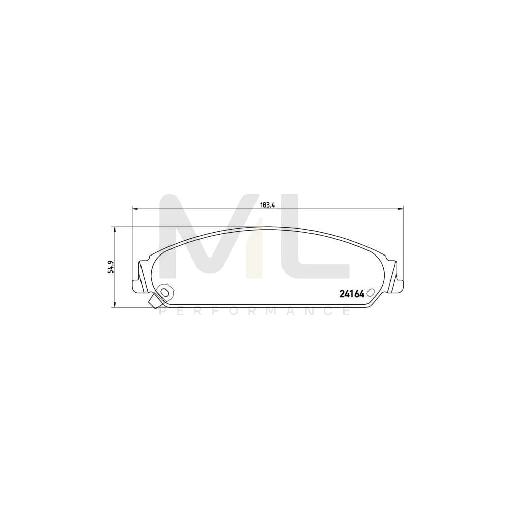 Brembo P 11 017 Brake Pad Set With Acoustic Wear Warning | ML Performance Car Parts