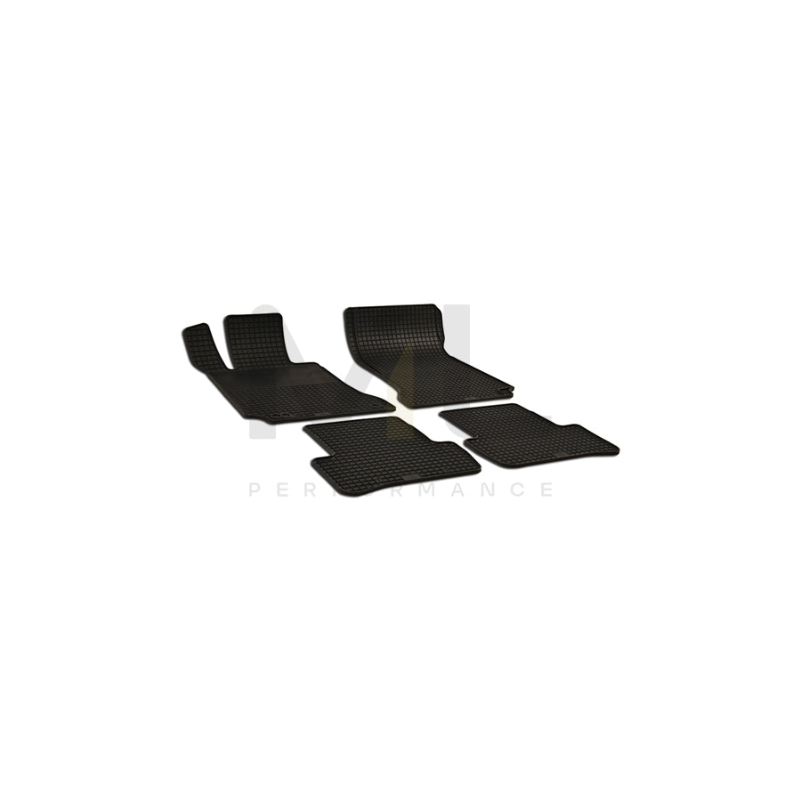 WALSER Tailored 50464 Floor mat set Elastomer, Front and Rear, Quantity: 4, Black | ML Performance Car Parts