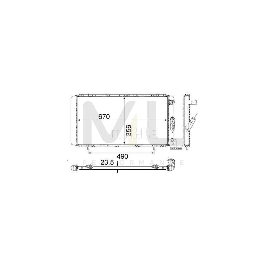 MAHLE ORIGINAL CR 426 000S Engine radiator Brazed cooling fins, Automatic Transmission, Manual Transmission | ML Performance Car Parts