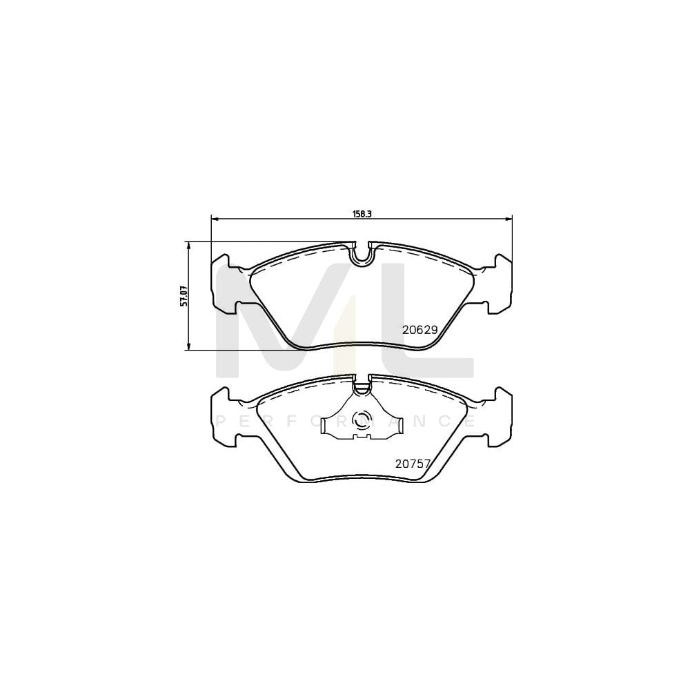 Hella 8DB 355 006-511 Brake Pad Set Prepared For Wear Indicator | ML Performance Car Parts