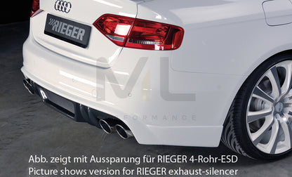 Rieger 00099081 Audi B8 B81 A4 Rear Diffuser 3 | ML Performance UK Car Parts