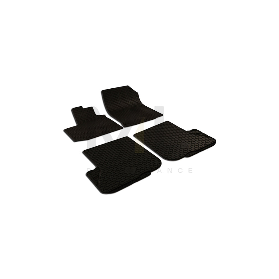 WALSER 50756 Floor mat set for DACIA Lodgy (JS_) Elastomer, Front and Rear, Quantity: 4, Black | ML Performance Car Parts