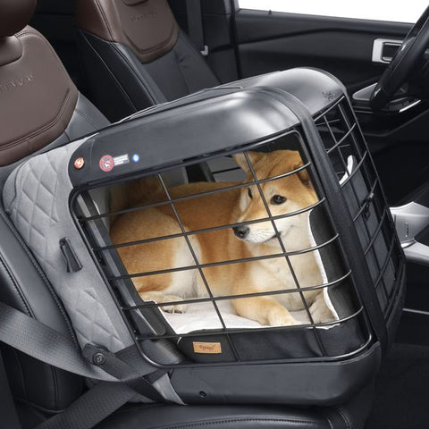 GENUINE FORD 2460886 4PETS®* CAREE TRANSPORT BOX FOR CATS AND DOGS TO BE SECURELY FIXED ONTO MOST PASSENGER SEATS, COOL GREY | ML Performance UK