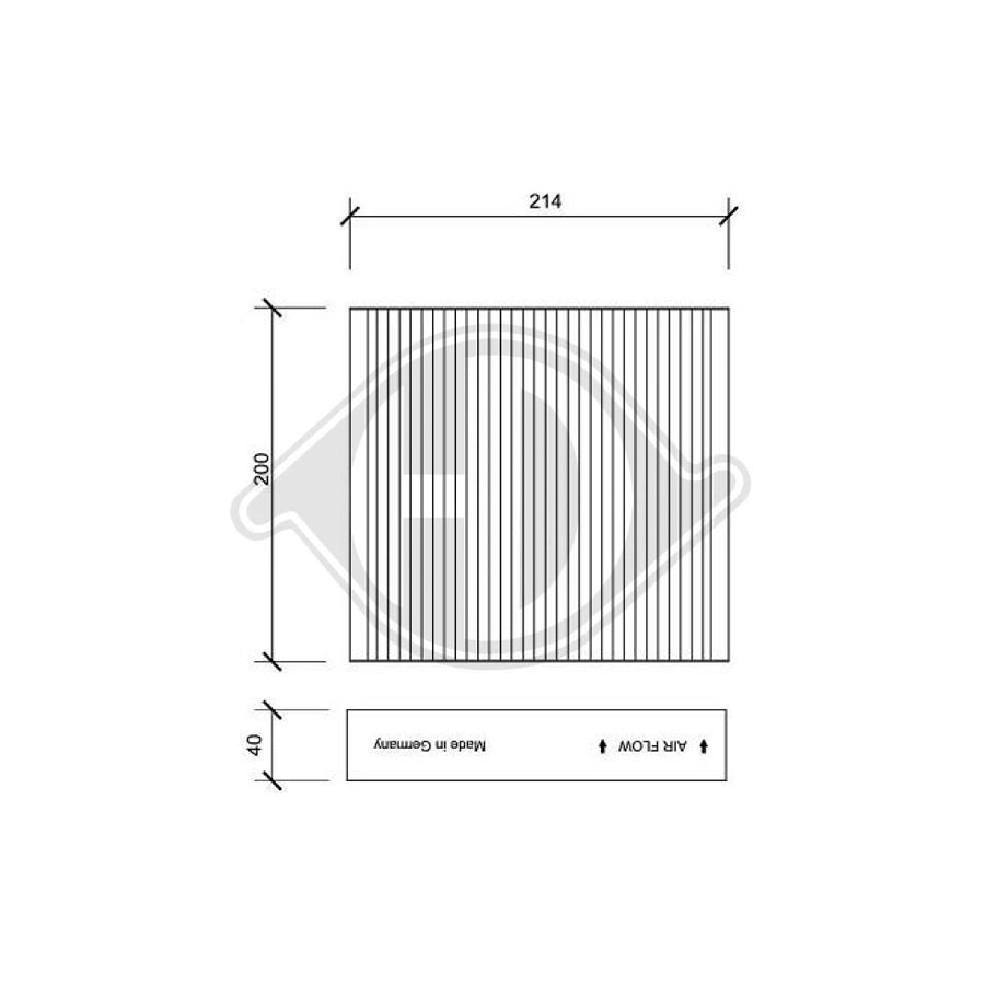 DIEDERICHS DCI1137 Pollen Filter | ML Performance UK Car Parts