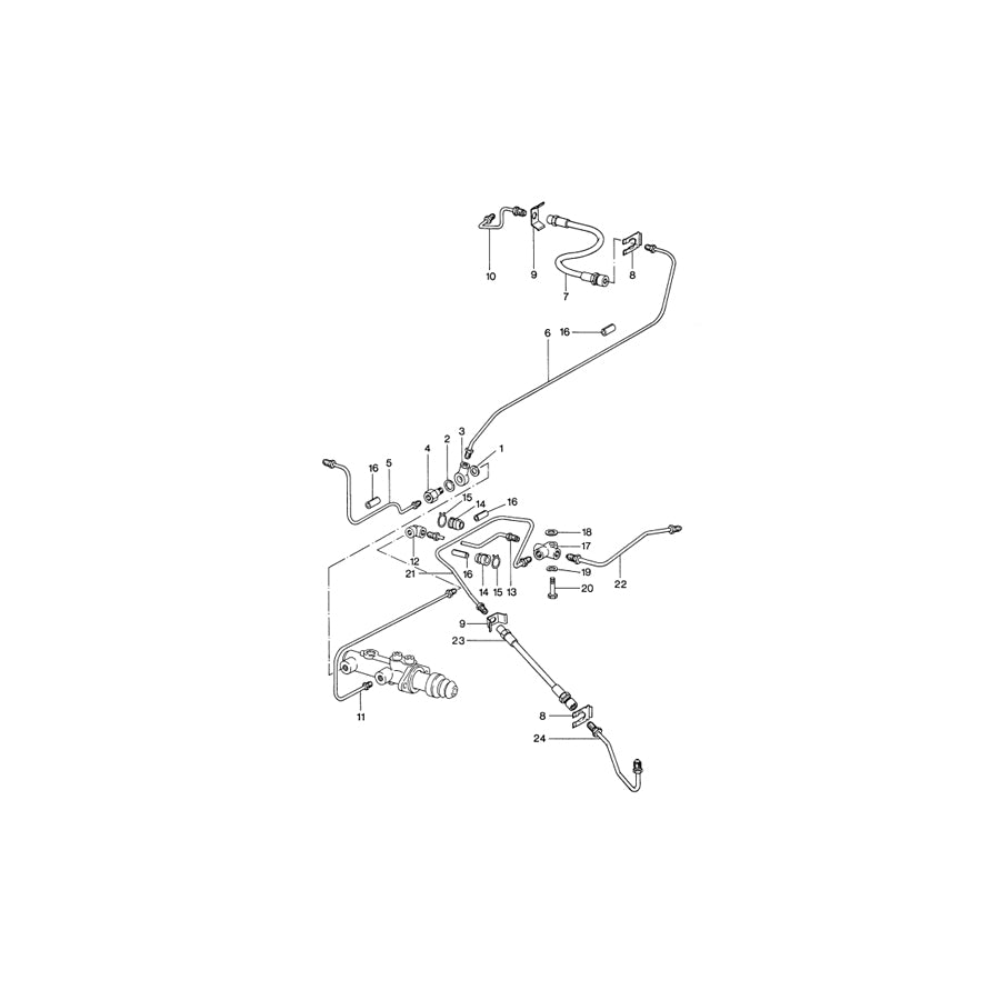 Genuine Porsche Caliper Brake Hose, Rear Porsche 911 1969-83 | ML Performance UK Car Parts