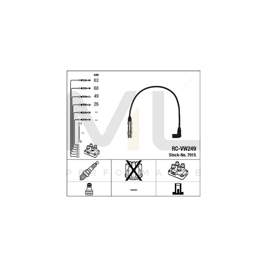 NGK Ignition Cable Kit RC-VW249 (NGK7015) | ML Car Parts UK | ML Performance