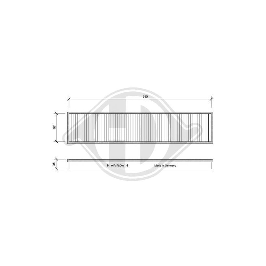 DIEDERICHS DCI0058 Pollen Filter | ML Performance UK Car Parts