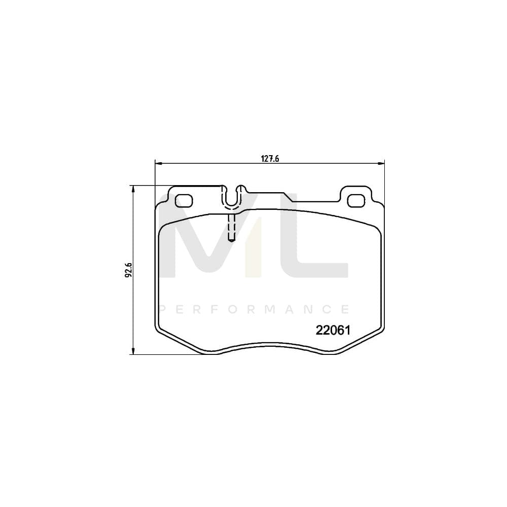 Hella 8DB 355 037-971 Brake Pad Set Prepared For Wear Indicator | ML Performance Car Parts