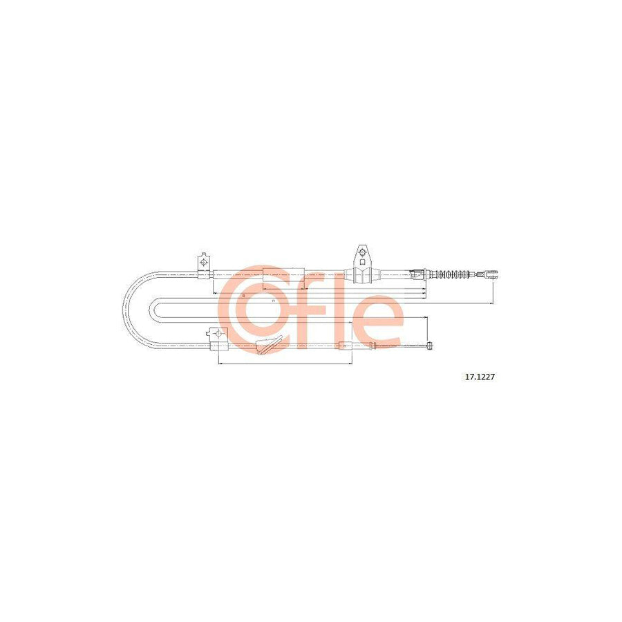 Cofle 92.17.1227 Hand Brake Cable For Toyota Mr2 Iii Convertible (W30)