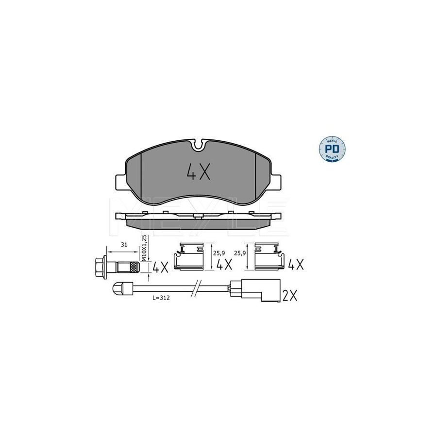 Meyle 025 256 0217/Pd Brake Pad Set