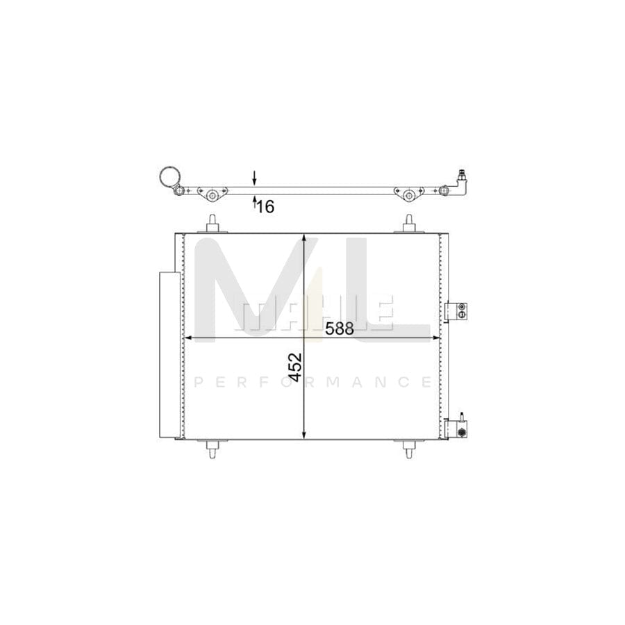 MAHLE ORIGINAL AC 515 000S Air conditioning condenser with dryer | ML Performance Car Parts