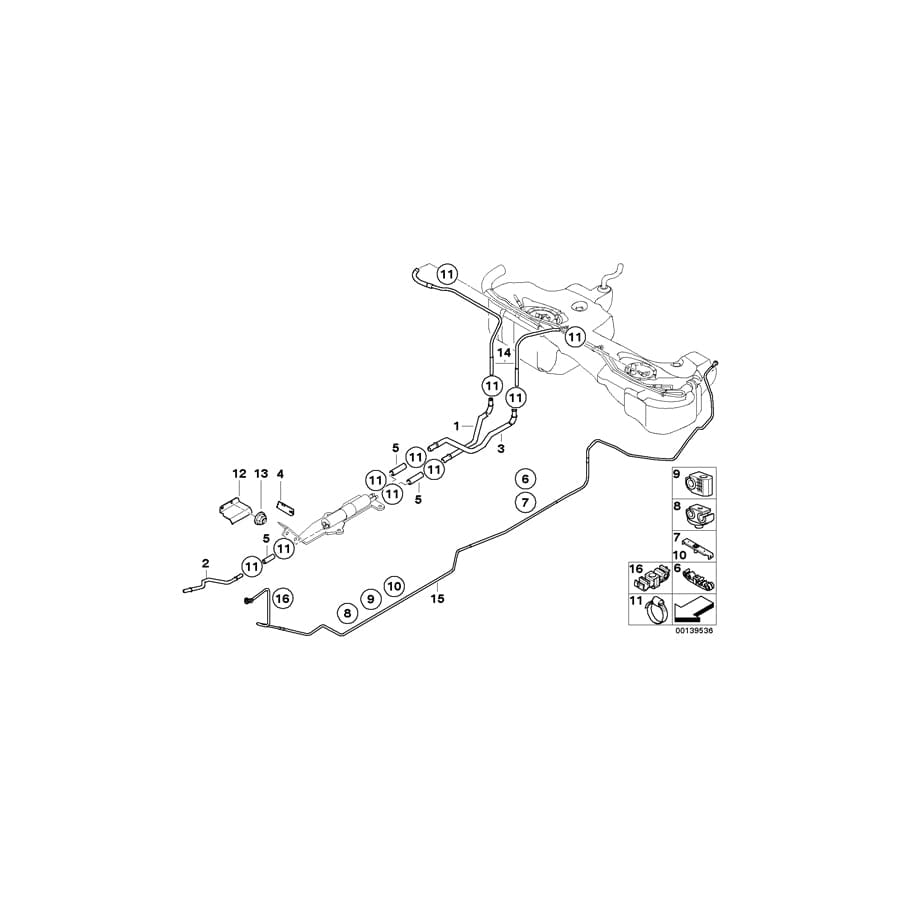 Genuine BMW 16136753247 E46 Scavenging Line Front (Inc. 316i, 318Ci & 316Ci) | ML Performance UK Car Parts