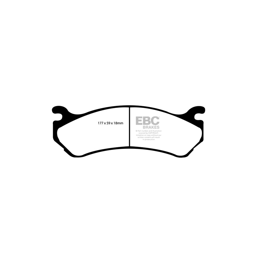 EBC DP61304 Cadillac Chevrolet Gmc Hummer Greenstuff Front/Rear Brake Pads 2 | ML Performance UK Car Parts