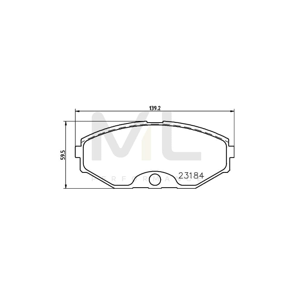 Hella 8DB 355 011-631 Brake Pad Set Incl. Wear Warning Contact | ML Performance Car Parts