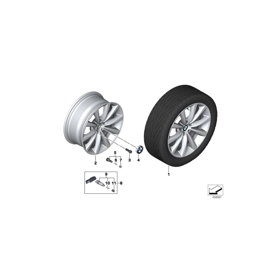 Genuine BMW 36116867338 G12 G11 Disc Wheel, Light Alloy, Reflexsilber 8JX18 ET:30 (Inc. 740dX, 725Ld & 640i) | ML Performance UK Car Parts