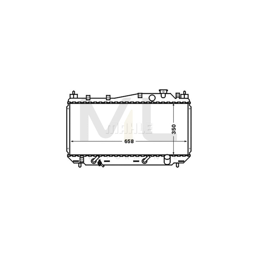 MAHLE ORIGINAL CR 1458 000S Engine radiator for HONDA CIVIC Brazed cooling fins, Automatic Transmission | ML Performance Car Parts