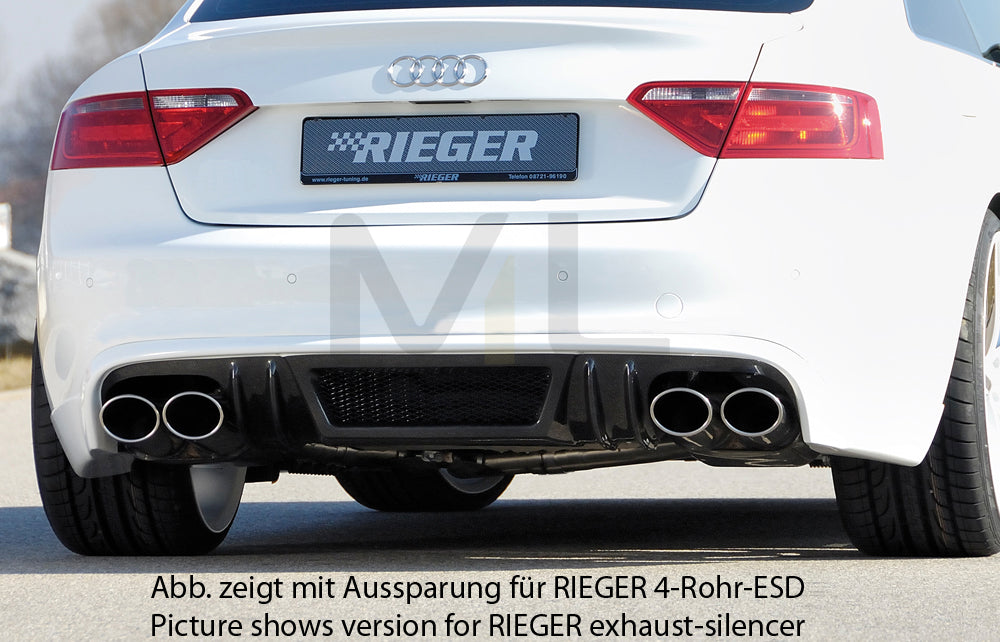 Rieger 00099065 Audi B8 B81 A5 Rear Diffuser 1 | ML Performance UK Car Parts