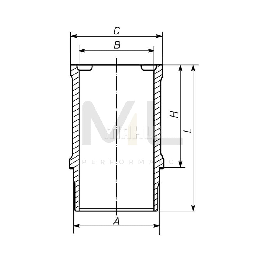 MAHLE ORIGINAL 021 WN 23 00 Cylinder Sleeve 76,0mm | ML Performance Car Parts