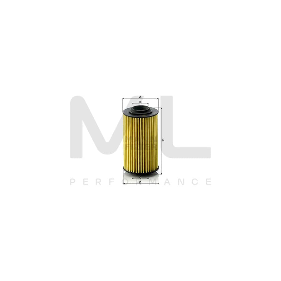 MANN-FILTER HU 6001 Oil Filter Filter Insert | ML Performance Car Parts