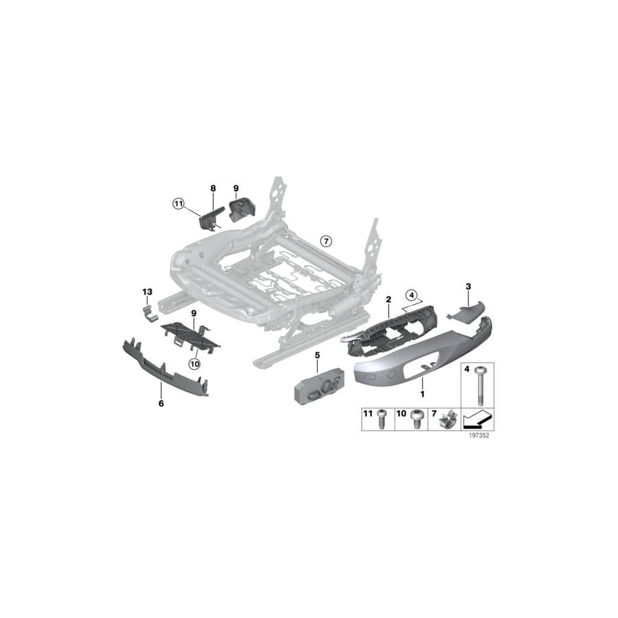 Genuine BMW 52107217177 E89 Trim, Seat Outer Left SCHWARZ (Inc. Z4 20i, Z4 35is & Z4 30i) | ML Performance UK Car Parts