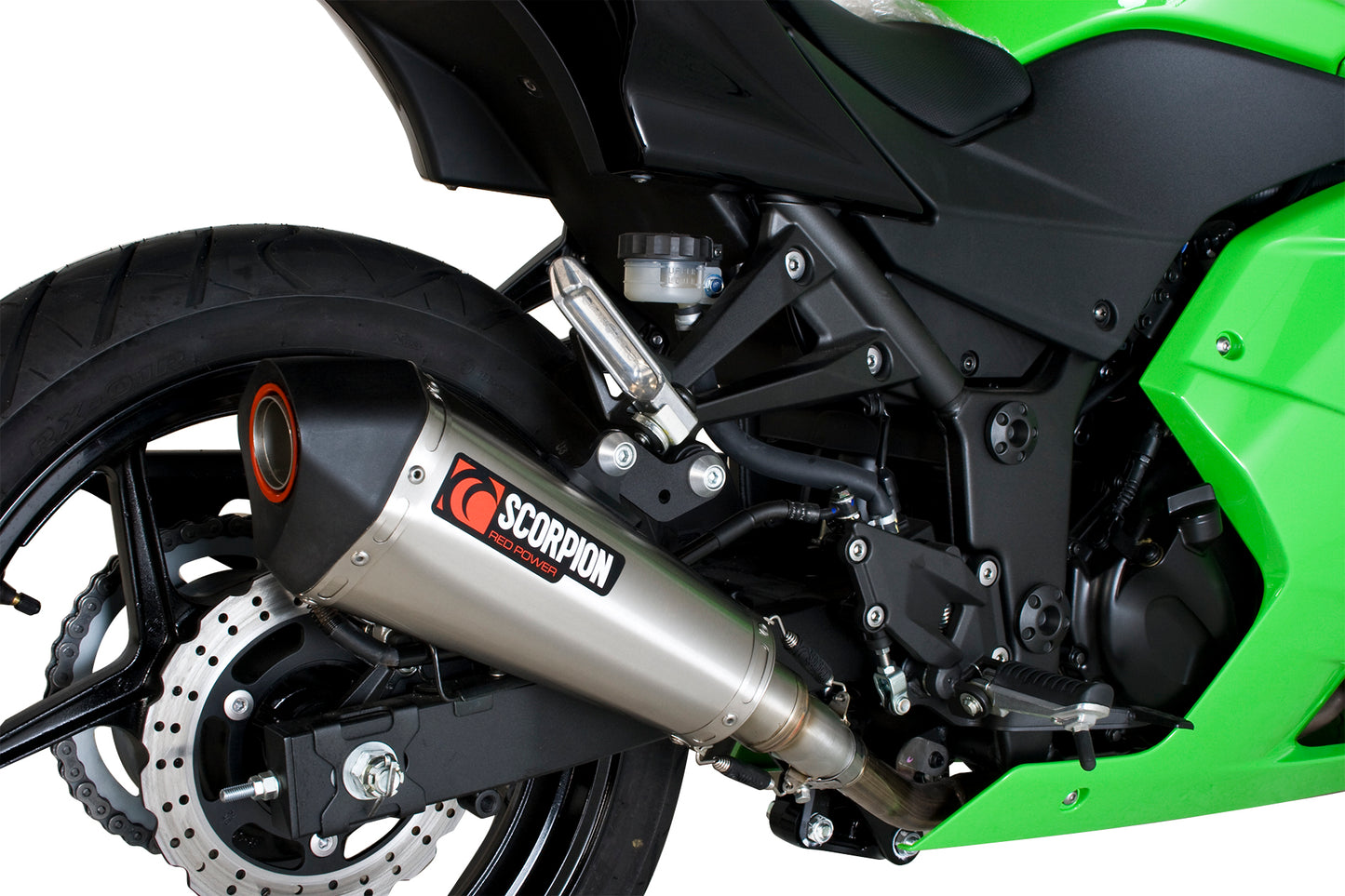 Scorpion RKA84SEO Kawasaki Ninja 250R Serket Taper Slip-On - Brushed Stainless Steel Sleeve | ML Performance UK UK