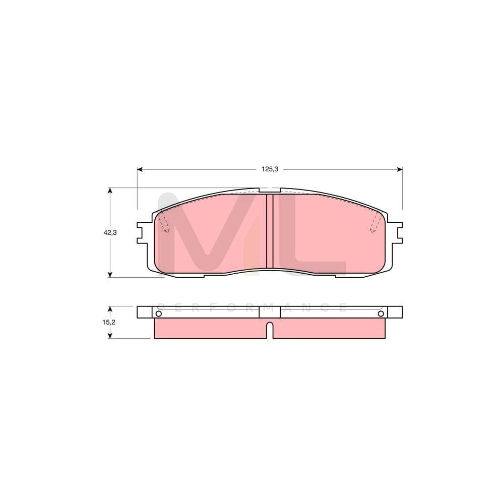 TRW Gdb872 Brake Pad Set Not Prepared For Wear Indicator | ML Performance Car Parts