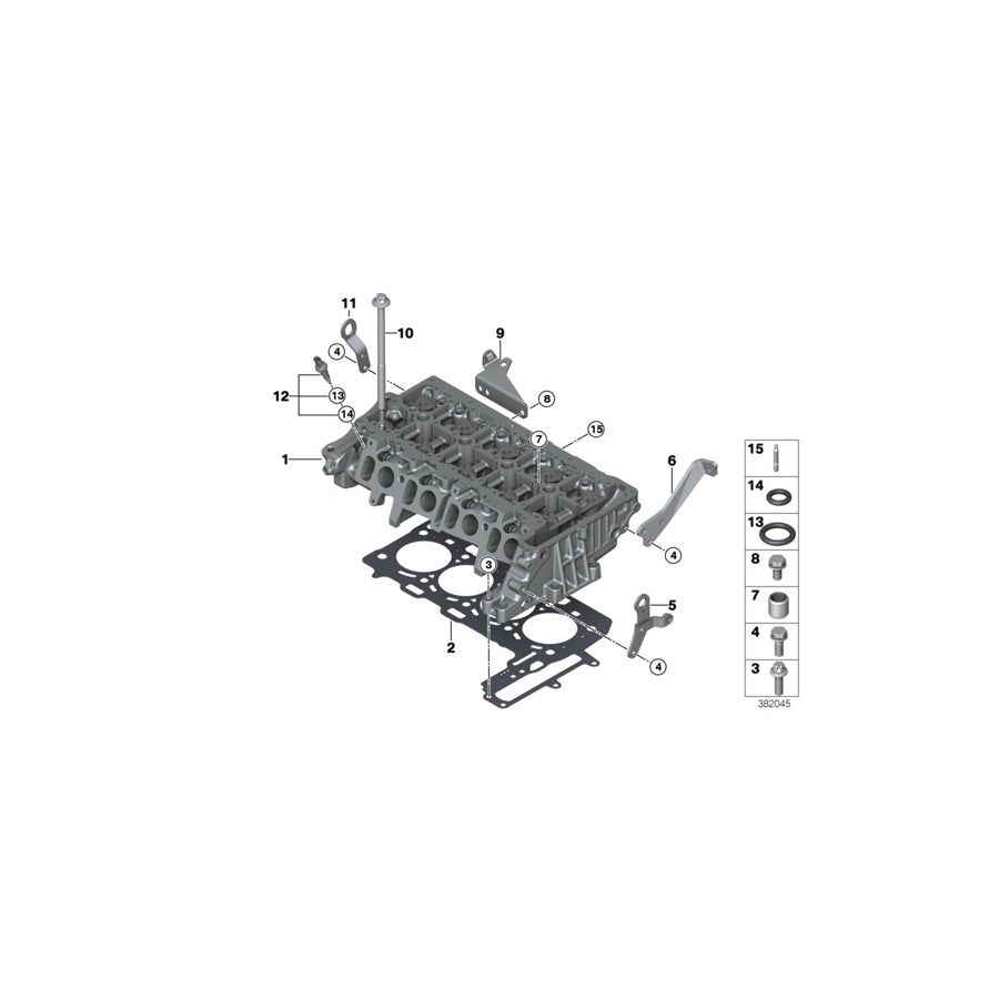 Genuine BMW 11128513681 F56 F46 Cylinder Head (Inc. X1 20dX, Cooper SD ALL4 & 220dX) | ML Performance UK Car Parts