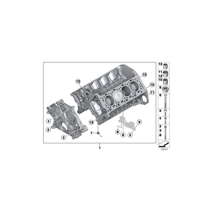 Genuine BMW 11112351268 F13 F12 Engine Block With Piston (Inc. M5 & M6) | ML Performance UK Car Parts